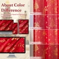 thumbnail image 2 of NICETOWN Christmas Sheer Curtains for Living Room, Red Grommet Curtains for Bedroom Window Drapes for Home Decor, W52 x L84, 2 Panels, 2 of 8