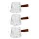 thumbnail image 5 of 3 tazas de vidrio para espresso de 180 ml, medidoras pequeñas con mango de madera, jarra transparente para crema de leche, ideal para bar o cafetería en casa, 5 of 7