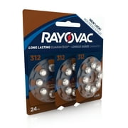 Rayovac Size 312 Hearing Aid Batteries, 24-Pack L312ZA-24ZMB
