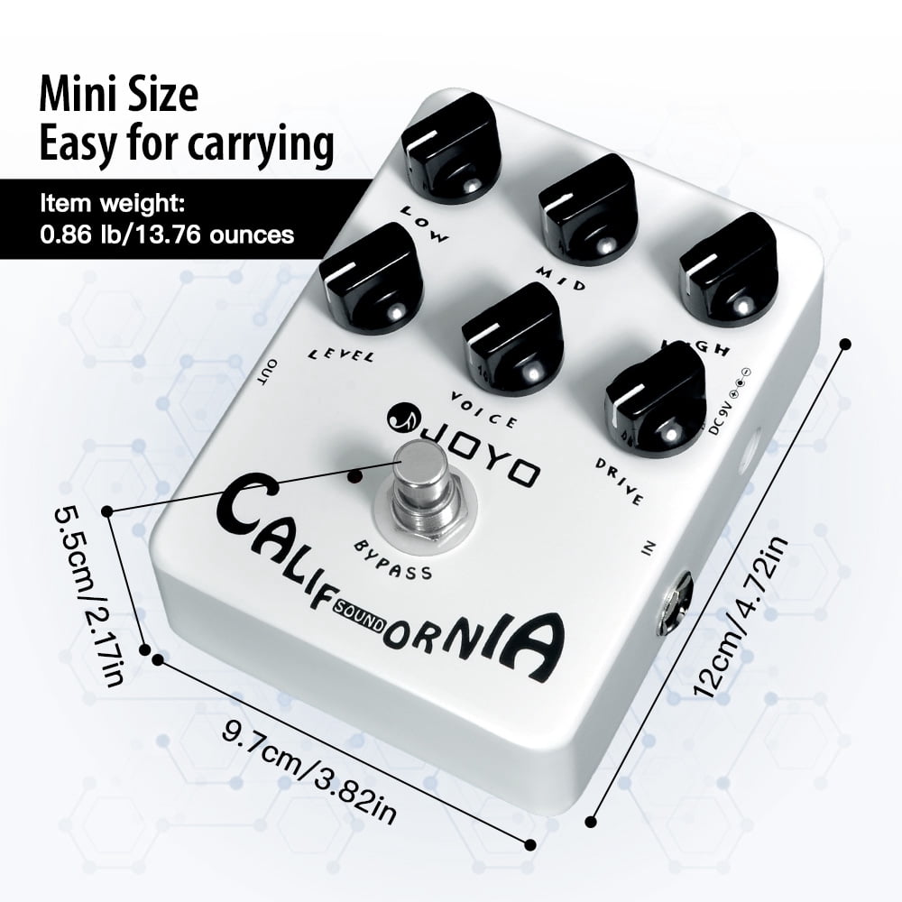 JOYO JF-15 California Sound Guitar Pedal Amp Simulator From Overdrive to Distortion