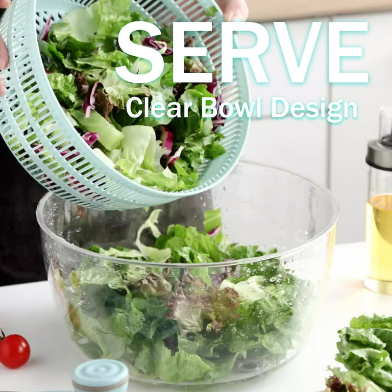  Salad Spinner, 5L Vegetable Washer Dryer Drainer Strainer with  Bowl & Colander, Multi-Use Lettuce Spinner, Fruit Washer, Pasta and Fries  Spinner: Home & Kitchen