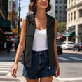 thumbnail image 5 of Chiccall Women Lightweight Quick‑Dry Hooded Sleeveless Vest, Zip‑Up Outdoor Casual Sleeveless Gilet With Functional Pockets, 5 of 10