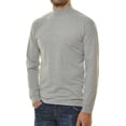 thumbnail image 3 of RAGMAN Suéter Cuello Levantado Hombre - Manga Larga Básico Cuello Levantado Regular, Jersey Sencillo, Color Sólido Gris melange S (Small), 3 of 3