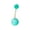 Green, variant on Jiaroswwei Belly Button Ring Transparent Rod Faux Marble Navel Bar Belly Ring Piercing Jewelry for Party