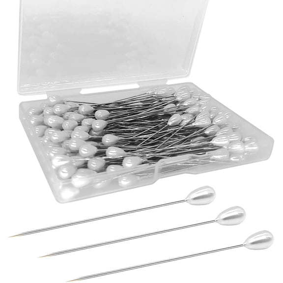 300 Count Teardrop Pearl Head Pins for Sewing & Quilting