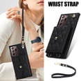 thumbnail image 5 of Case for Samsung Galaxy Note 20 Ultra, Crossbody Wristlet Case Wallet with RFID Blocking Card Slots KickStand Flip Folio PU Leather Magnetic Protective Cover Women for Galaxy Note 20 Ultra, Black, 5 of 9