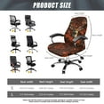 thumbnail image 6 of FKELYI Maple Leaf Elk Deer Print Office Chair Cover Stretch Fabric Computer Chair Cover Removable Anti-Dust Gaming Chair Slipcover Protector for Boss Chair Decoration, Small, 6 of 6