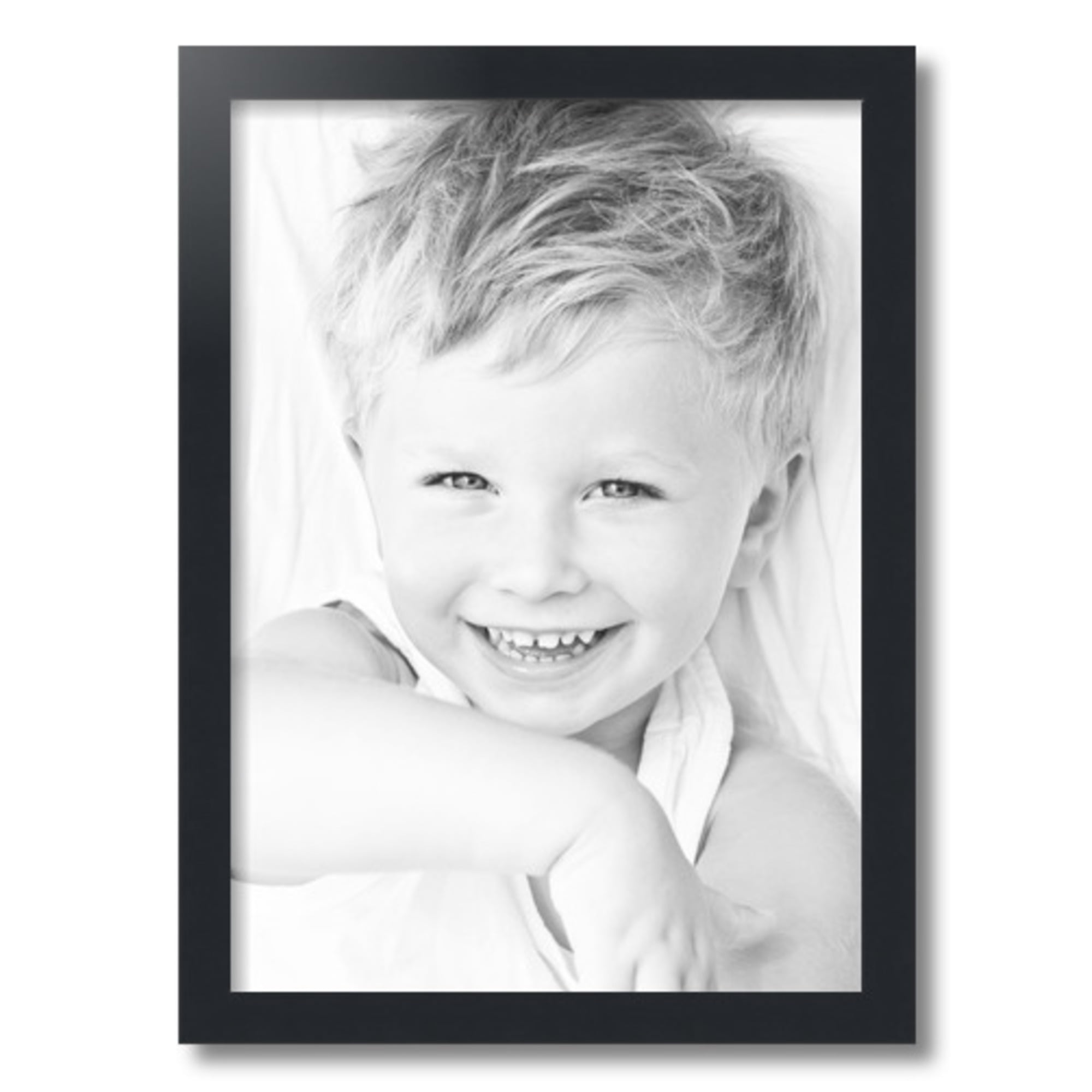 ArtToFrames 15" x 21" Black Satin Picture Frame, 15x21 inch Black MDF Poster Frame (WOM-5180)