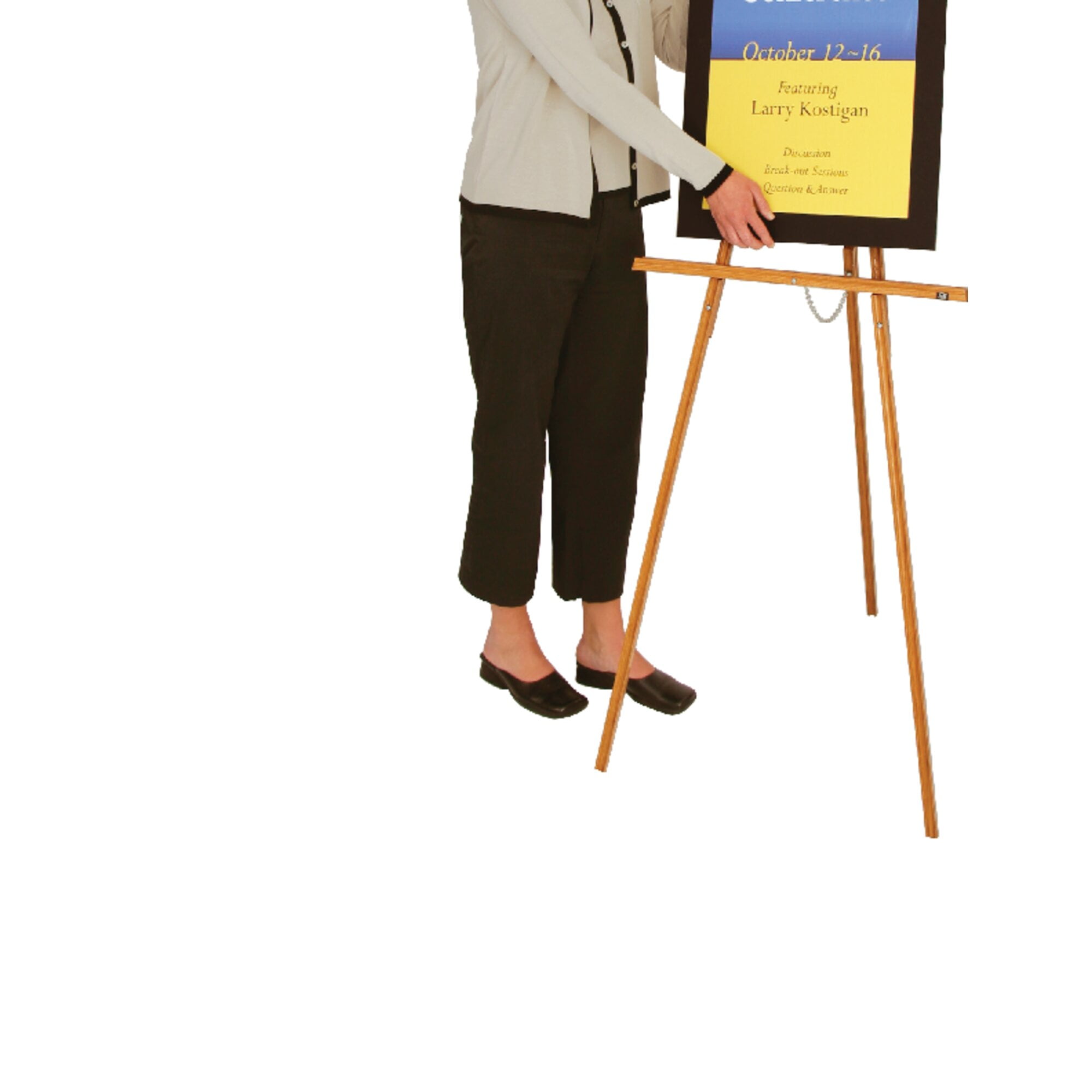 Quartet Lightweight Wood Display Easel 64 Tripod Base - Tripod Display Easels