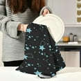 thumbnail image 6 of Cute Blue Stars on Black Background Kitchen Towel, Dish Towels Quick Drying Tea Towels Absorbent Hand Towels for Kitchen Sink Dinner Table 28 x 18 Inches, Set of 4, 6 of 7