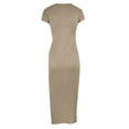 thumbnail image 6 of Women's 2024 Summer Short Sleeve Tshirt Dress Casual Crew Neck Beach Long Maxi Dresses, 6 of 6
