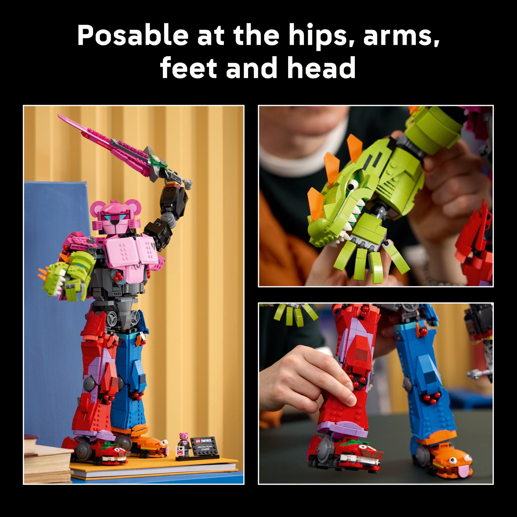 LEGO Fortnite Mecha Team Leader - Collectible Building Set for Adults - Gaming Room Décor - DIY Kit for Fortnite Fans - Includes Mecha Team Leader Minifigure - Great Video Game Gift - 77078