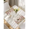 thumbnail image 5 of Spring Floral Placemats Set of 4, Watercolor Lavender Daisy Butterflies Beige Placemats for Dining Table, Place Mats for Kitchen Tabletop, Waterproof Wipeable Dining Table Mats Set, 5 of 9