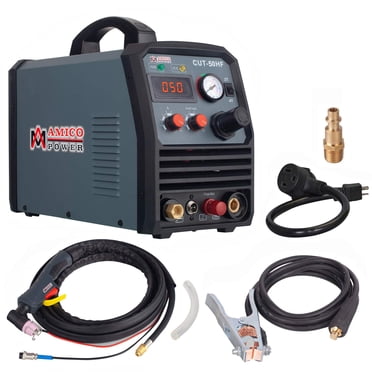 CUT-50HF 50 Amp Plasma Cutter, Non Touch, Pilot Arc, 4/5 in. Clean Cut, 120/240V Dual Voltage Cutting Machine.