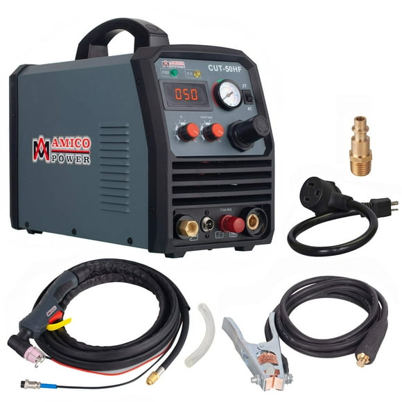 CUT-50HF 50 Amp Plasma Cutter, Non Touch, Pilot Arc, 4/5 in. Clean Cut, 120/240V Dual Voltage Cutting Machine.