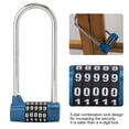 thumbnail image 1 of 5-Dial Combination Lock, Zinc Alloy U Shape Code Lock for Indoor and Outdoor Use, Cabinet Door Padlock, 1 of 7