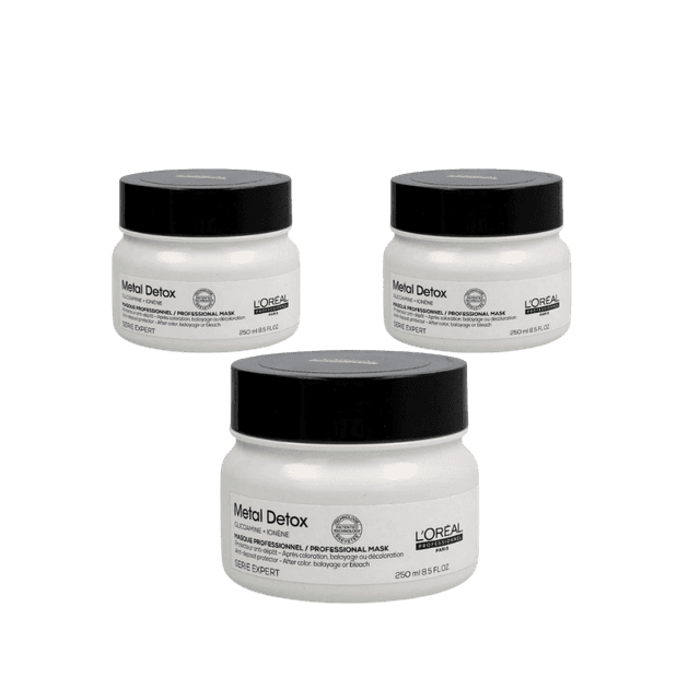 Loreal Professionnel Paris Serie Expert Metal Detox Anti Metal Protective Mask 250 ml 3 Pack