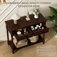 thumbnail image 3 of REDSASA Table Console avec Rangement Ouvert, Longue Table de Canapé avec 2 Tiroirs pour Entrée, Couloir, Corridor, Hall d'Entrée, Marron, 3 of 8