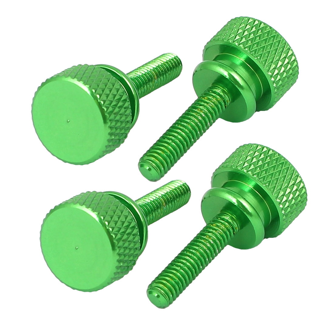 Computer PC Case Shoulder Type Knurled Thumb Screw Green M4x16mm 4pcs