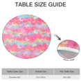 thumbnail image 6 of Pink Tie Dye Pattern Round Fitted Tablecloth with Elastic Edge,Dining Table Cover Waterproof,Outdoor Round Tablecloth for Camping,Dining,Indoor and Outdoor, 6 of 7