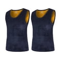 thumbnail image 1 of Minnieouse 2 piezas de ropa interior térmica para hombre, chaleco para clima frío sin mangas, Top básico de Color sólido, ropa Base informal cómoda Camisetas Azul oscuro Minnieouse AP013331-05, 1 of 6