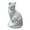 White, variant on KGJQ Minimalist Elegant Cat Statue 3D Printed Feline Figurine Modern Desktop Ornament for Bedroom Living Room Office Desk Decor