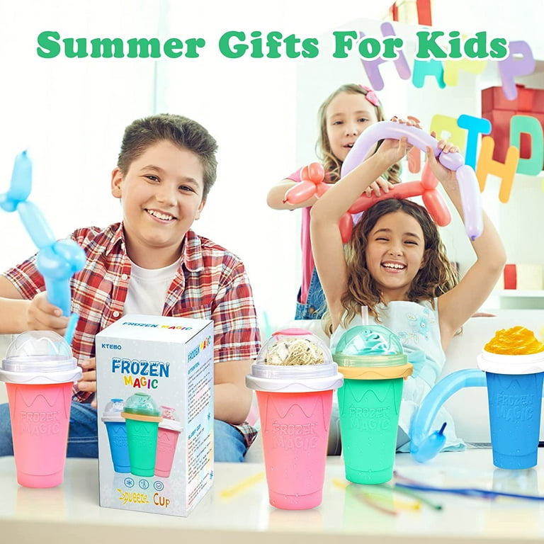 Frozen Magic Slushy Cup, Smoothie Cups with Lids and Straws, Slushie Maker  Cup is Cool Stuff Things, Fasting Cooling Make Milkshake smoothie Freeze  Beer - TIKT0K Trend Items Cool Gadgets 