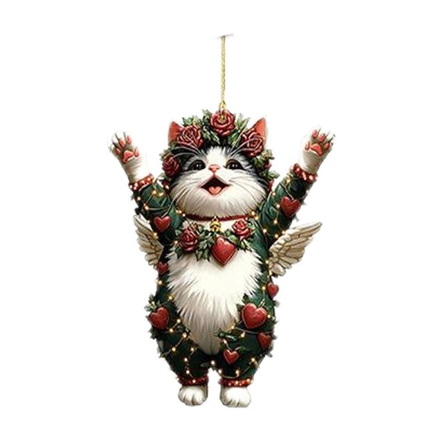 Rose 2D Flat Decorative Pendant Car Rearview Mirror Backpack Decoration Small Accessories Pendant