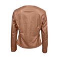 thumbnail image 7 of Yucgh Women's Casual Long-Sleeved Solid Color PU Motorcycle Leather Jacket, Edgy and Stylish Outerwear for Everyday Wear, Comfortable Fit,M, 7 of 7