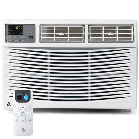 8000 BTU Window Air Conditioner with WiFi, Smart Window AC Unit 110-115V Cools Up to 350 Sq. Ft., Energy Saving with Remote & App Control, Timer Function for Living Room, Office