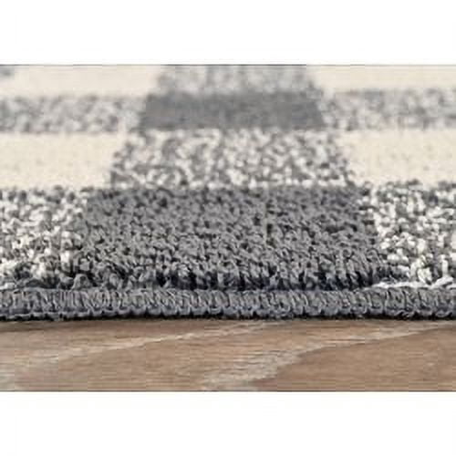 Garland Rug Country Living Buffalo Plaid Polypropylene Cinder/Ivory Indoor/Outdoor Area Rug, 7' x 10'