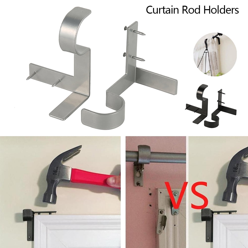 BUTORY 1 Pair Roman Rod Bracket No Drill Curtain Rod Holder Blinds