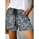 thumbnail image 2 of Pantalones cortos de verano para mujer, informales, con cordón, cintura elástica, cómodos, de color puro, con bolsillos, 2 of 8