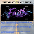 thumbnail image 3 of 1 Pcs 2D Flat License Plate Covers & Frames, Faith For Decorative Front, Waterproof For Decoration Aluminum License Plate Covers & Frames Cover For Men Women, 12" X 6", 3 of 7
