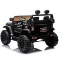 thumbnail image 5 of 24V Two Seater Ride On Car Toys with Remote Control, 4 Wheel Suspension Electric Car for Kids, 400W Dual Motors, 19.69" Seat, LED Headlights, Searchlights, Bluetooth, Ride on Toys for Ages 3+, Black, 5 of 6