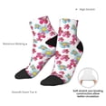 thumbnail image 6 of Fuzoiu Watercolor Flowers Print Adult Socks, Crew Moisture-wicking Socks, Unisex Cushion Crew Socks,Casual Sports Ankle Socks, 6 of 7