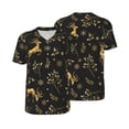 thumbnail image 3 of Daiia Christmas Gold Deers1 Mens Baseball Jersey Button Down Shirts Short Sleeve Sports Uniforms-Small, 3 of 9