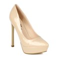 thumbnail image 1 of Wild Rose BA68 Women Patent Leatherette  Pointy Toe Platform Stiletto Heel Pump, 1 of 6
