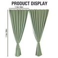 thumbnail image 5 of Outdoor Curtains for Patio Waterproof, 2 Panel Self Adhesive Curtains Blackout Curtains with Ropes, Light Blocking Curtains Shade, Porch Drapes Gazebo Curtains Outdoor Privacy Curtains, 59x79in Green, 5 of 9