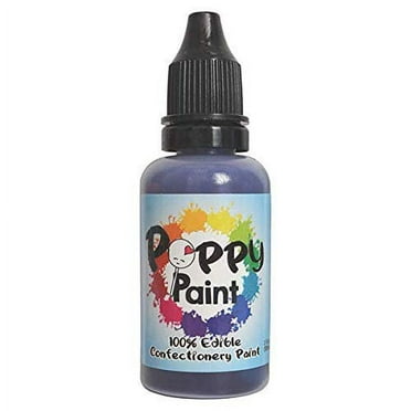 Purple Fast Drying Edible Poppy Paint for Cake Pops, Cookies, Chocolates - 30ml