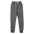 thumbnail image 2 of Huankd Mens Fleece Lined Sweatpants Warm Winter Athletic Jogger Pants with Pockets Drawstring Outdoor Trousers Dark Gray 3XL, 2 of 4