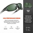 thumbnail image 3 of Sport Wrap Around Polarized Sunglasses for Men Women Running Driving Fishing UV400 Sun Glasses, 3 of 7