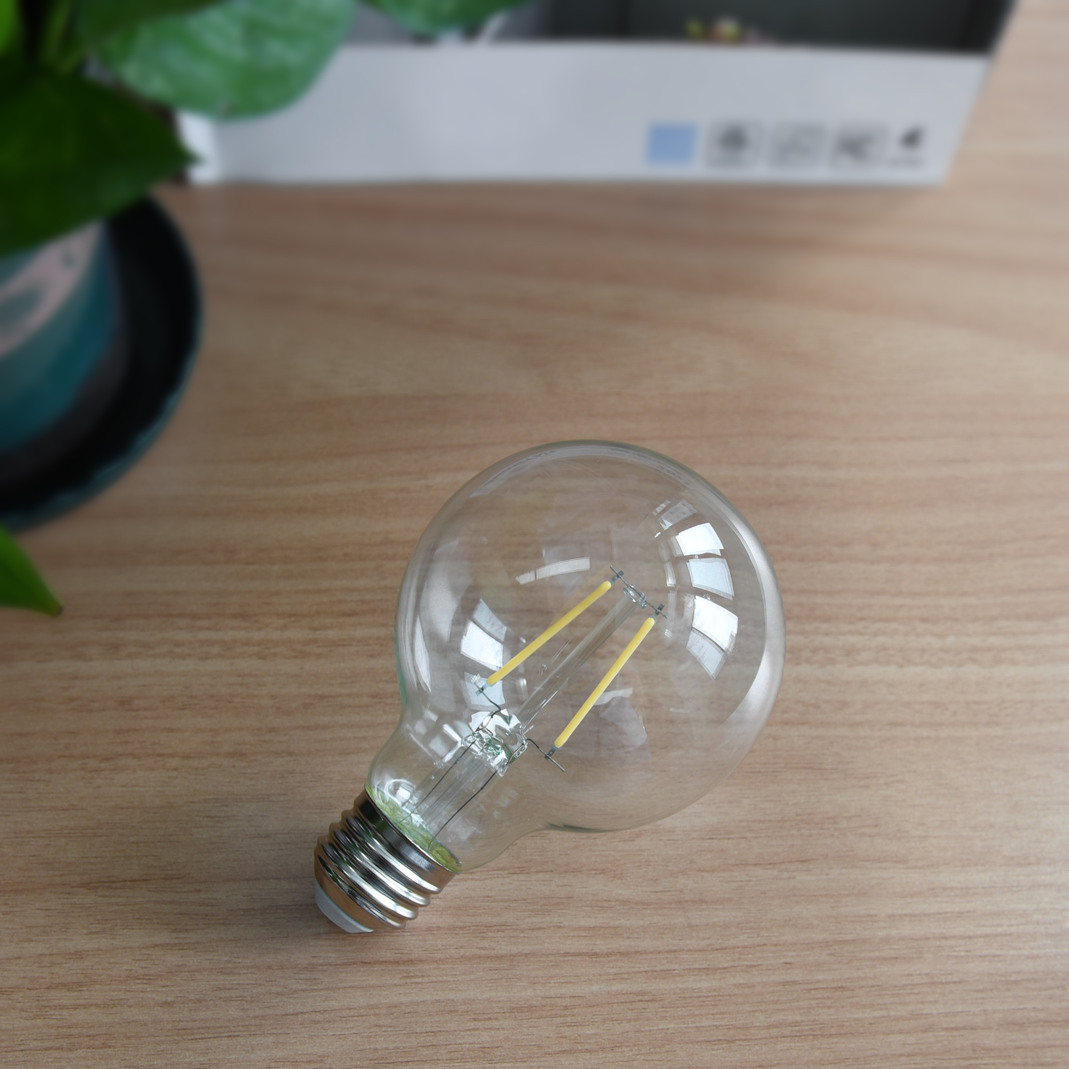 Great Value G25 LED Globe Bulbs, 3W Soft White, 3 Pack photo 2