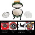 thumbnail image 2 of Portable Ceramic BBQ Charcoal Grill 12 inch, Max 800°F, Easy to carry, for Outdoor Cooking, Picnic, Patio, Backyard, 2 of 7