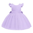 thumbnail image 5 of Tulle Dress Sleeveless Purple Dress V-Back with Big Bow Fancy Dress for Girls Princess Dress Up for Girls 7-8 Years, 5 of 7