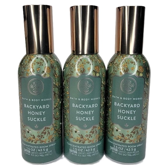 Backyard Honey Suckle Concentrated Room Spray by Bath and Body Works - Pack of 3