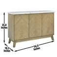 thumbnail image 4 of Steve Silver Vida Indoor Mid Century Modern Sideboard with Genuine Marble Top, Burnished Blonde, 4 of 6