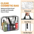 thumbnail image 5 of 2 Pack Clear Toiletry Bag, Portable Travel Makeup Pouch with Zipper, PVC Cosmetic Waterproof Tote Bags, 5 of 6
