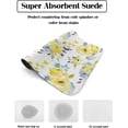 thumbnail image 2 of Spring Floral Dish Drying Mat for Kitchen Counter, Super Absorbent Quick Dry Coffee Bar Mat Pad Thin Diatomaceous Sink Mat Non Slip Dish Drainer Mat 16x18 Watercolor Yellow Summer Flowers Botanical, 2 of 6
