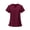 Deep Red, variant on Womens Scrub Tops, Lightweight Nursing Shirt - V-Neck All-Season Scrubs Top with Multi Pockets Side Slit & Short Sleeve Solid Color Work Uniform Blue Xl